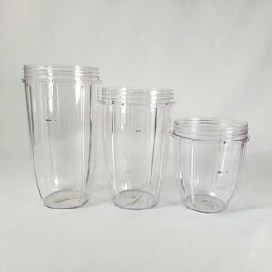 Nutribullet Replacement Cups Set of 3 Colossal 32 24 18 oz NB-201 Lot